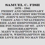 Samuel Fish memorial plaque