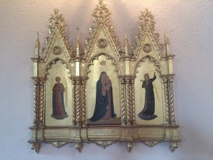 Triptych displayed in St. John's nave.