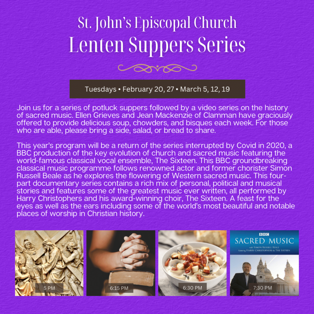 St John's Lenten Suppers Series