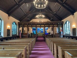 interior of st john's church in southampton, ny